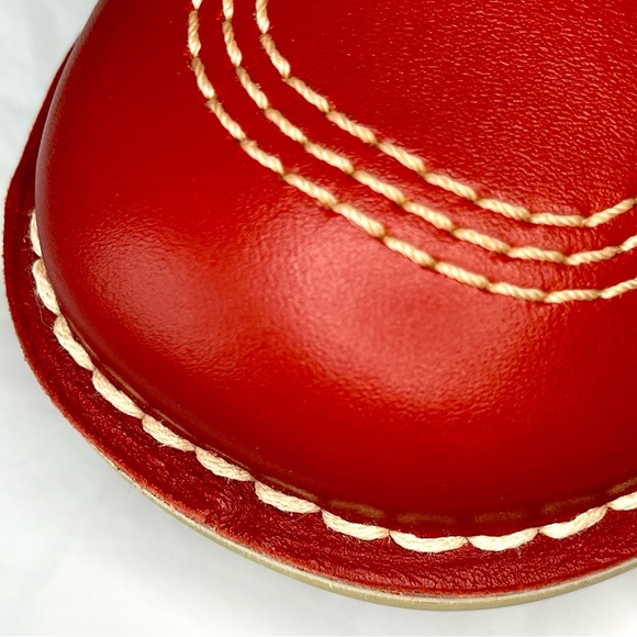 KICKERS Ankle Boots UK 4 Kick-Hi Red Leather with Box/90s/Mod/80s/Casual/Classic - Picture 12 of 14